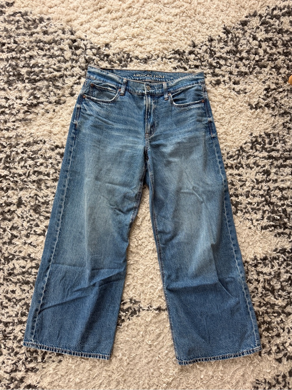 American Eagle Outfitters Low Rise Ultra Wide Leg Jeans